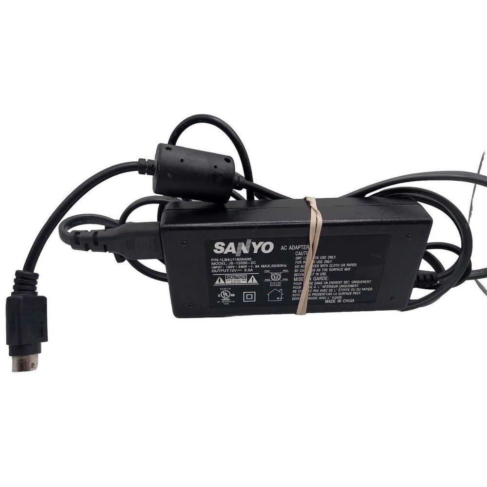 Genuine Sanyo (JS-12050-2C) 12V 5.0A AC Adapter Power Supply works great